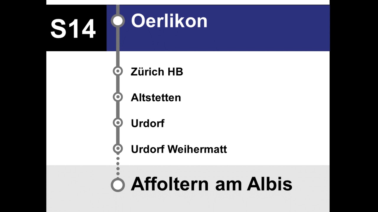 ZVV Ansagen - S14 Hinwil-Zürich HB-Affoltern am Albis