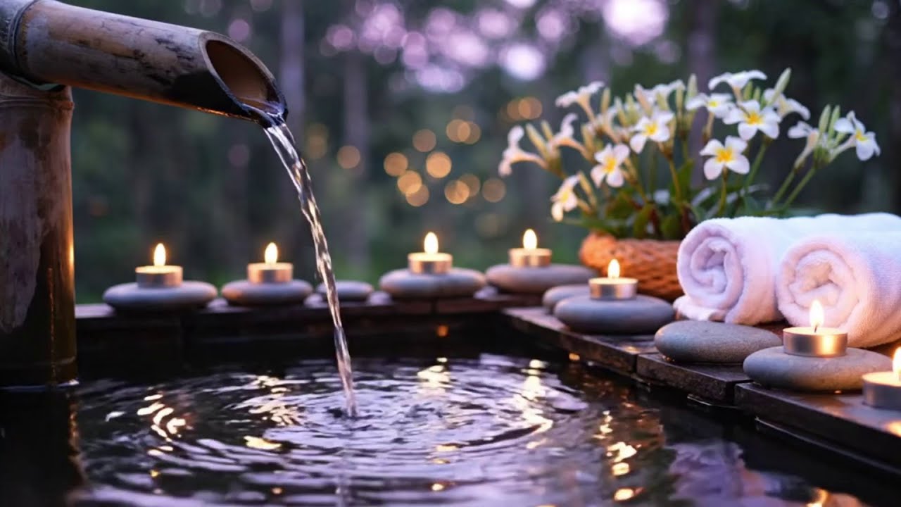 Healing Music + Bamboo Water Sounds 🌿 Insomnia Relief, Calm Anxiety & Depression, Deep Sleep