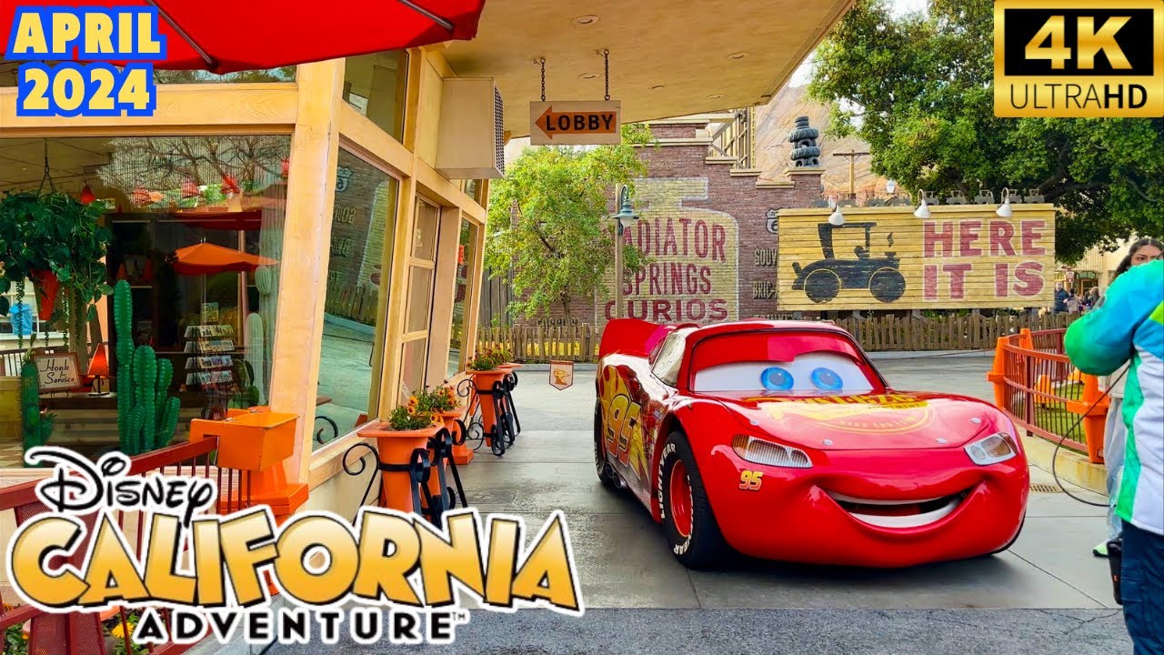 Disney California Adventure Walkthrough-Rope Drop DCA April 2024 in 4K