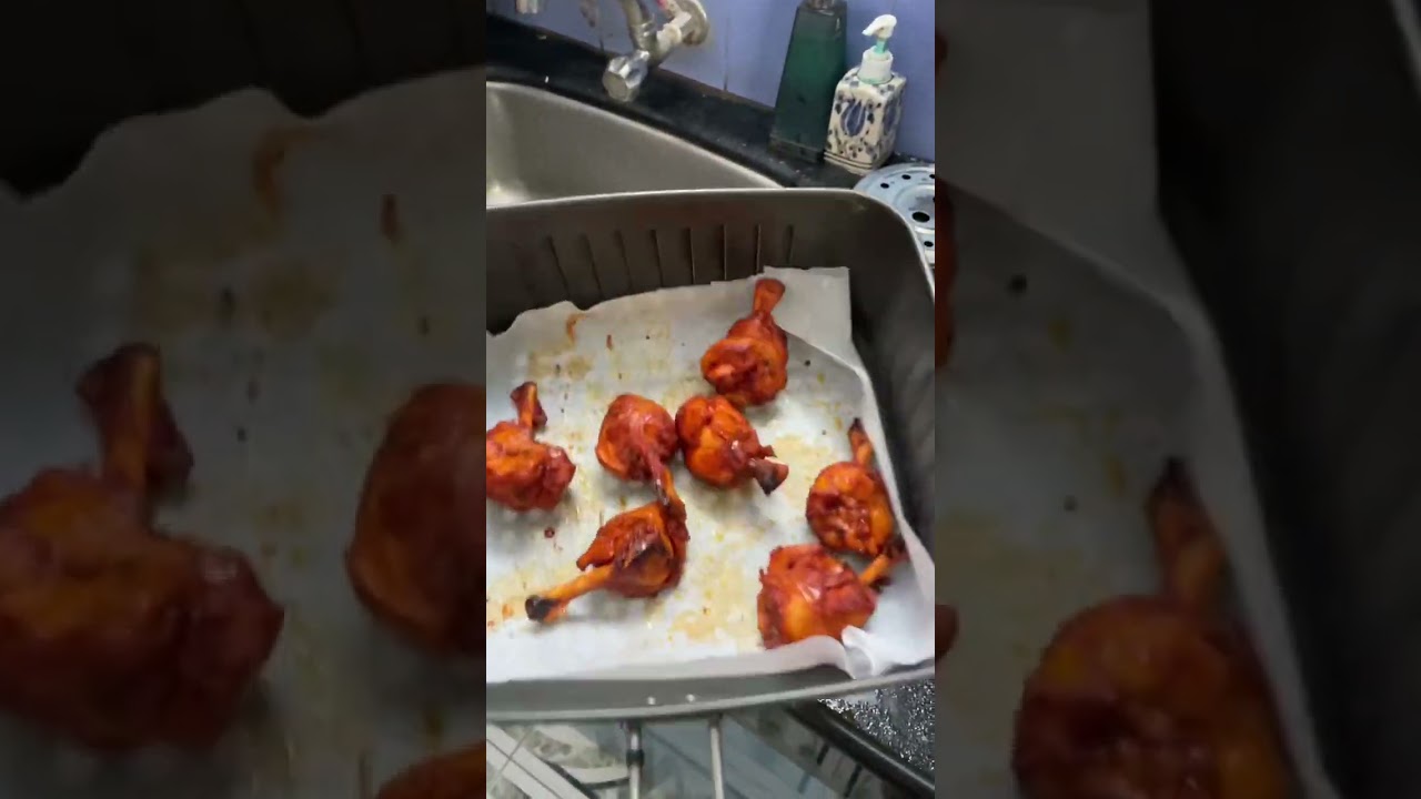 Healthy air fried chicken Lollipop Christmas special #christmas #chickenlollipop ##airfryerrecipes