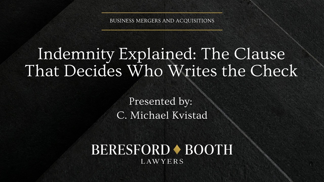 Indemnity Explained: The Clause That Decides Who Writes the Check