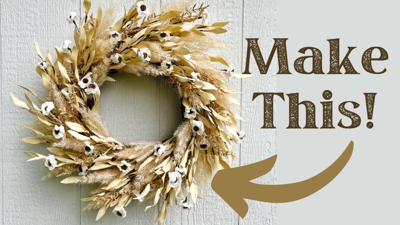 Make this Fall Wreath EASY! How to use garland to make a wreath #wreathmaking