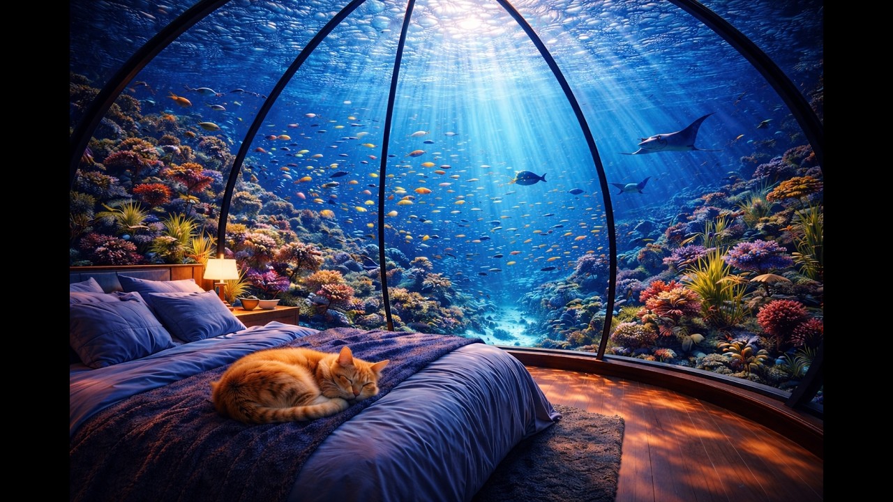 Deep Ocean Bedroom Ambience 🐋 Whale Sounds for Deep Sleep & Relaxation (4K)
