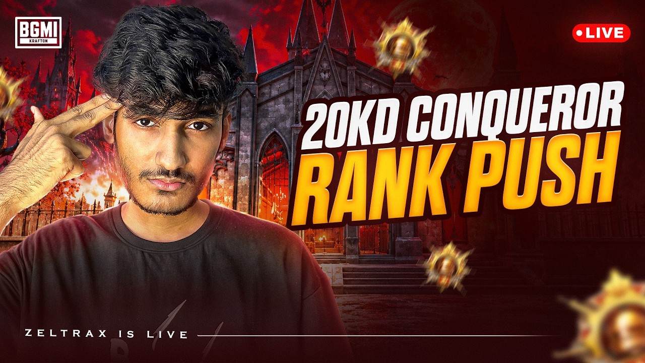 REACHING CONQUEROR TODAY! | RANK PUSH DAY - 2 | BGMI LIVE