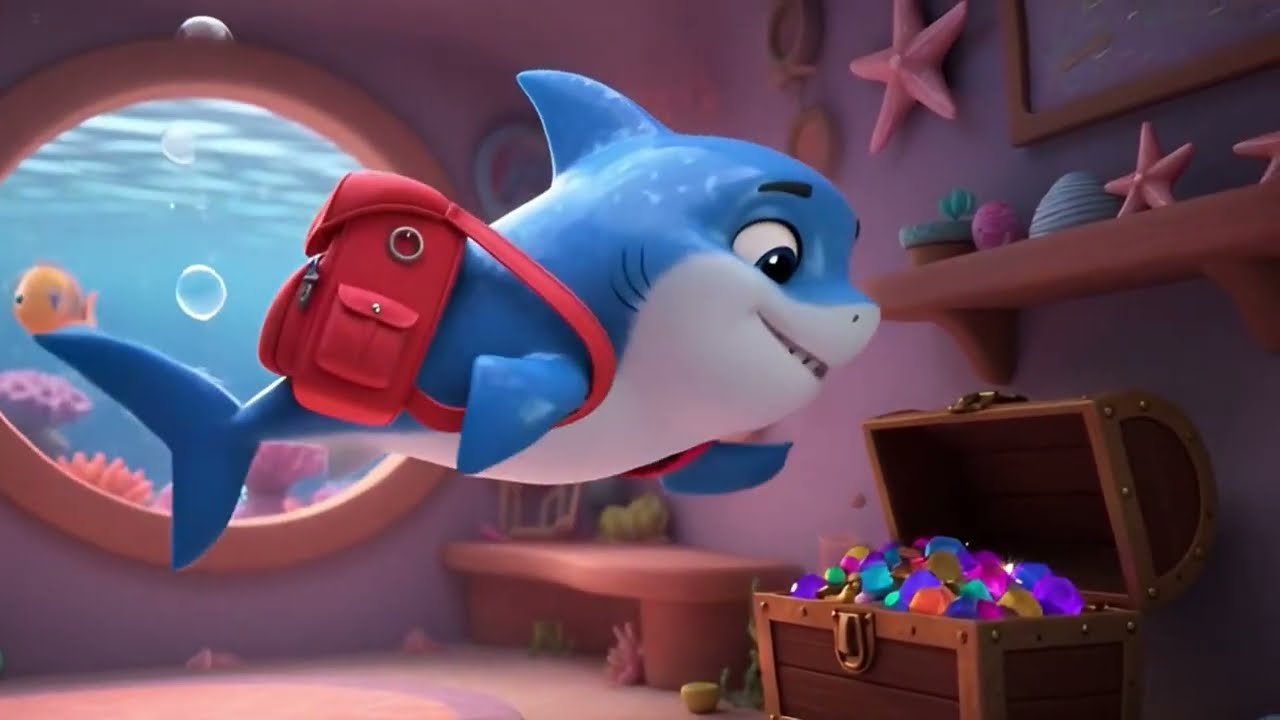 Baby Shark Goes to Ocean School Song for Kids | Underwater Adventure, Nursery Rhymes, Baby Songs