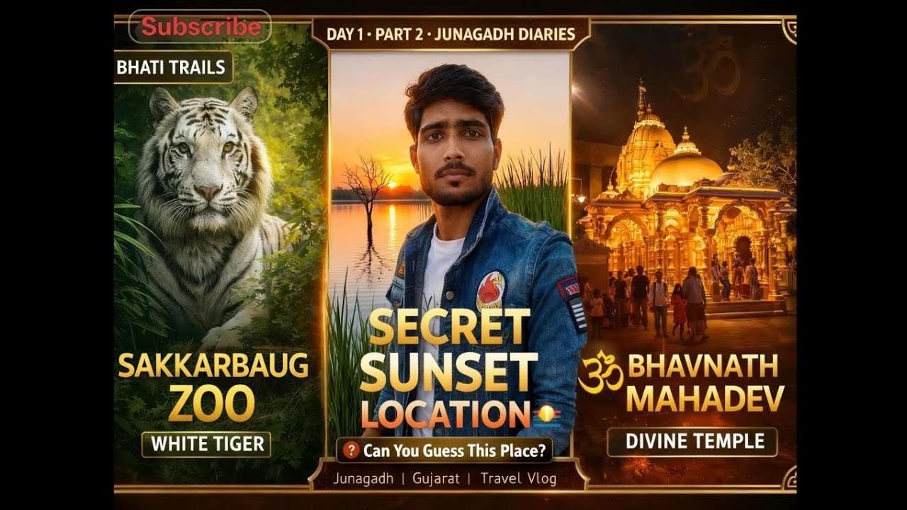 Exploring Junagadh | Sakkarbaug Zoo, Secret Sunset Point & Bhavnath Mahadev Temple | #volgger #life 