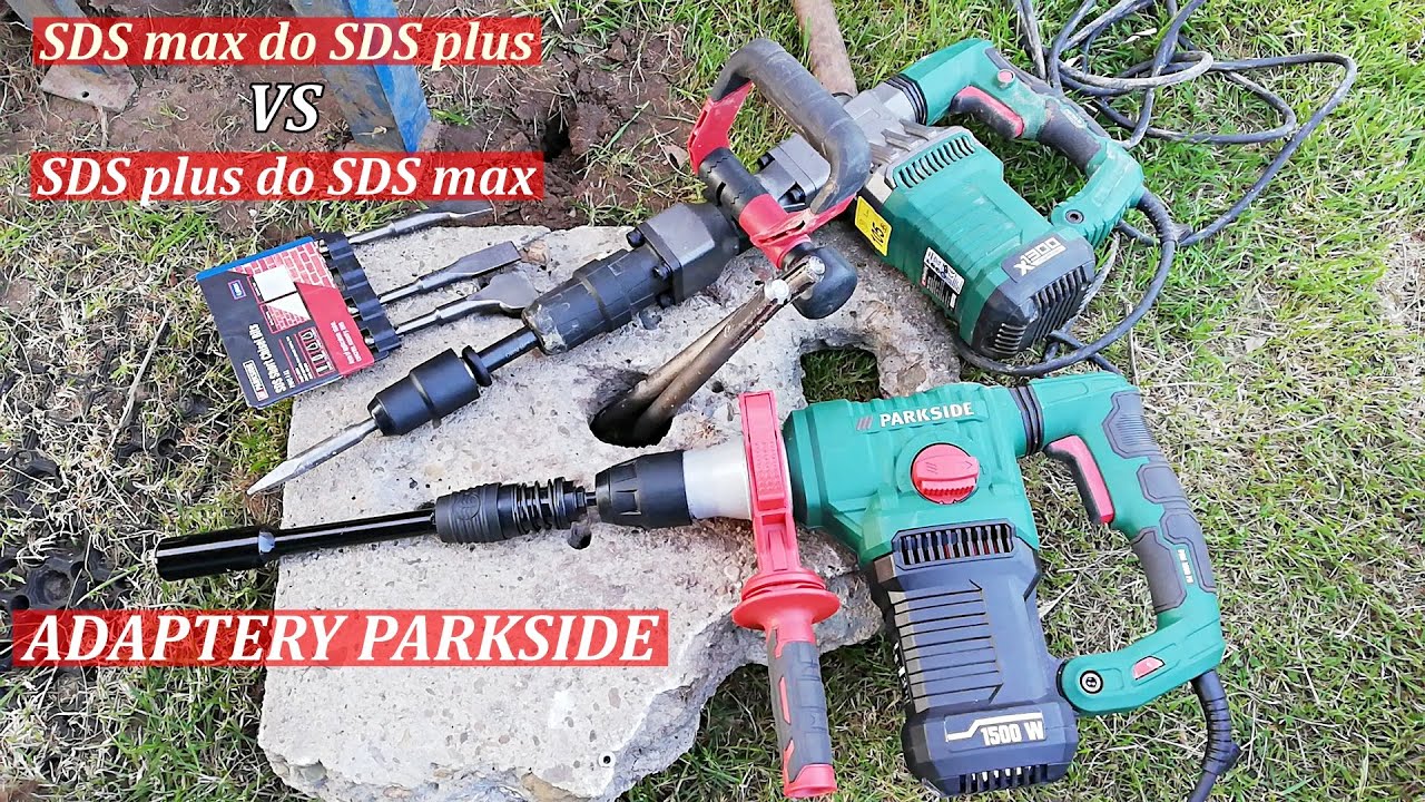 Młotowiertarka PARKSIDE, SDS max do SDS plus vs młot PARKSIDE, SDS plus do SDS max