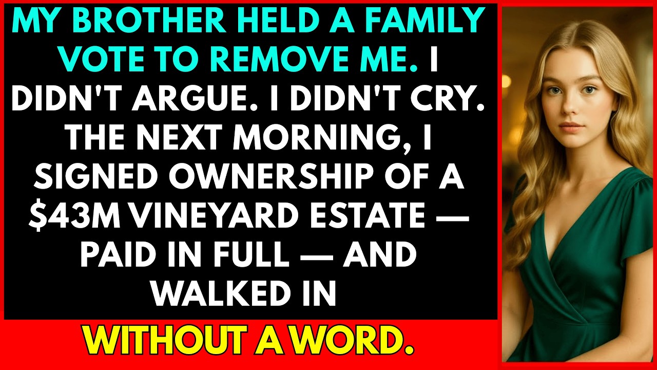 My Brother Called a Family Vote to Cut Me Out — The Next Morning, I Owned 51% of a $43M Vineyar...