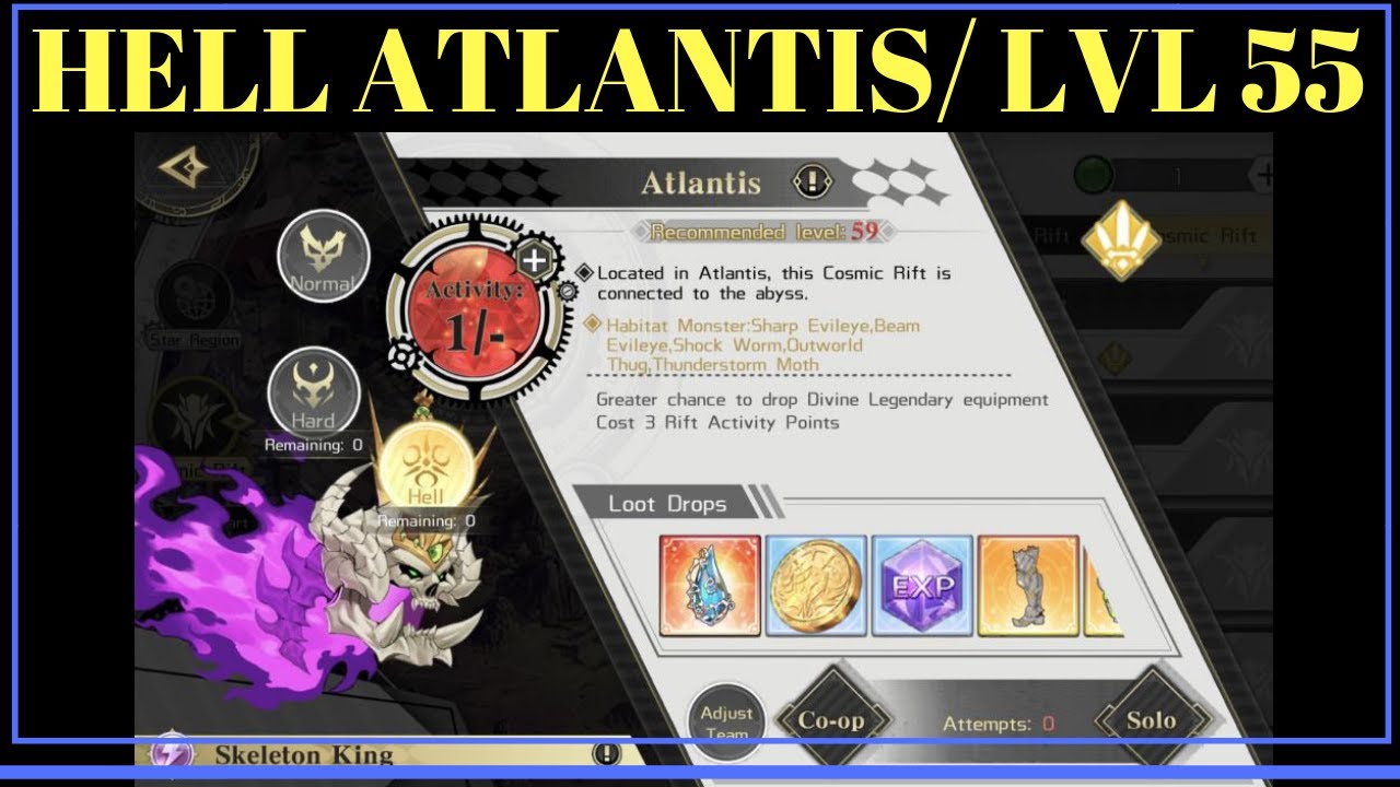 Astral Chronicles- HELL ATLANTIS / LVL 55 / King APHARD part #3
