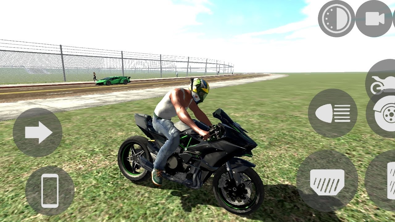 Ninja Kawasaki h2r in Indian super bike riding game play video