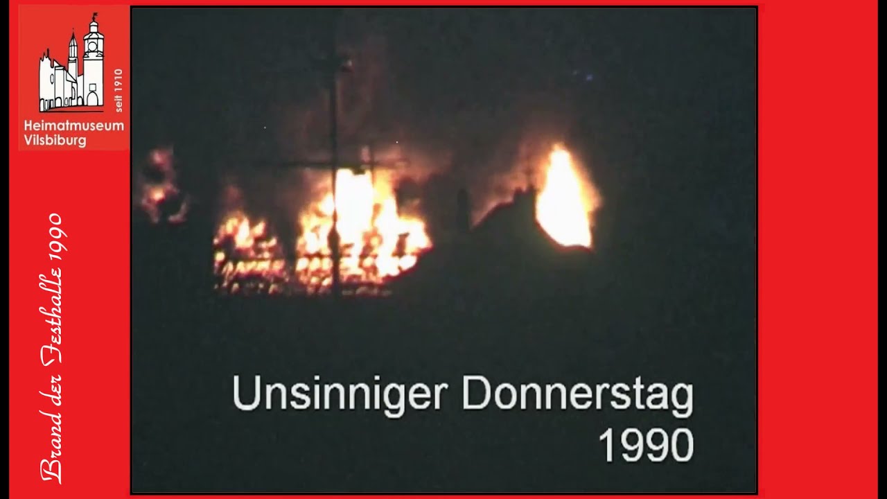 Filmfetzerl: Brand der Festhalle Vilsbiburg 1990