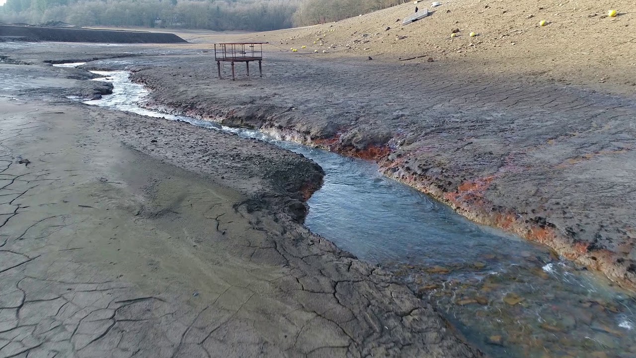 Glörtalsperre Jan 2018 ohne Wasser Drohne www.kopter-hagen.de Breckerfeld Schalksmühle Halver