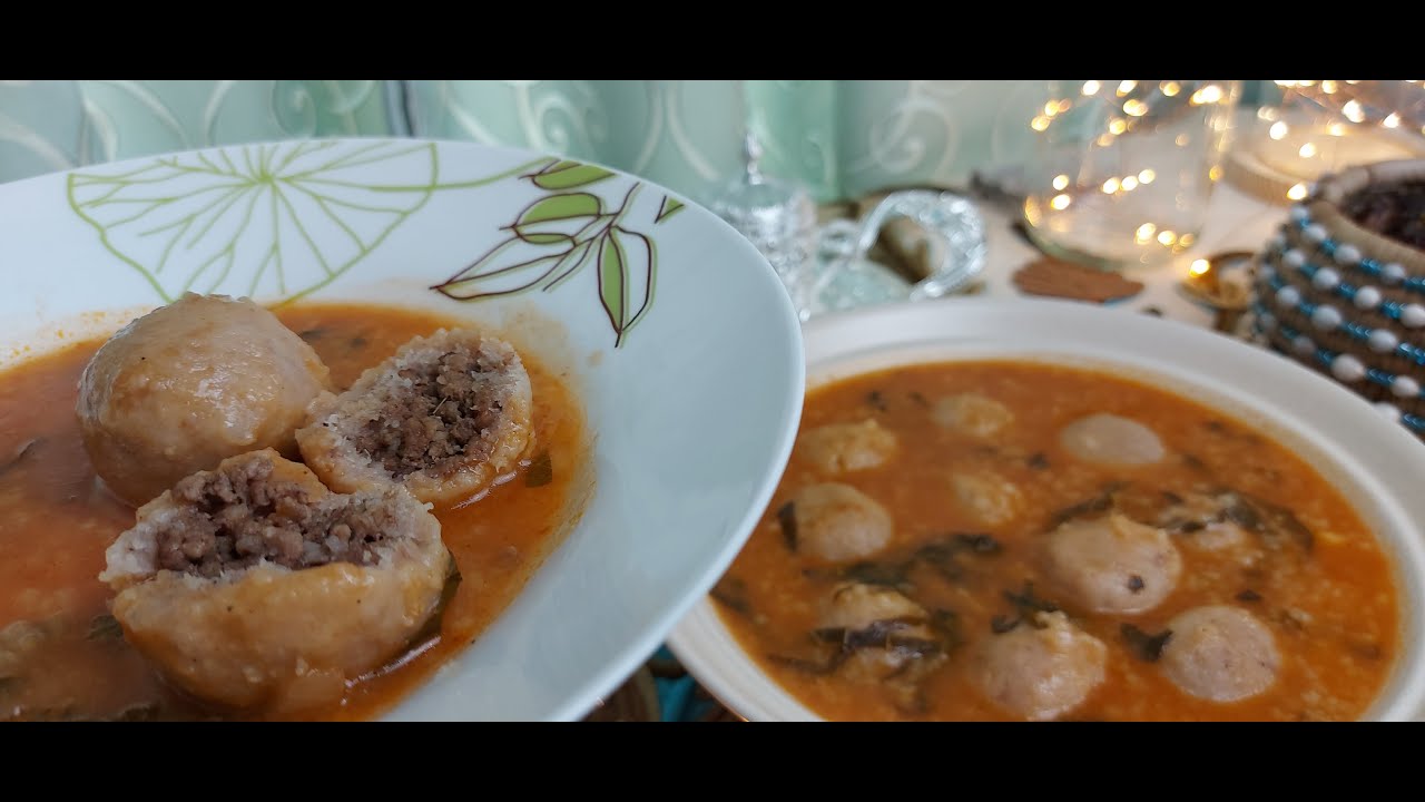 Kubba Hamuth, Iraqi Kubba cooked in Tomato Soup