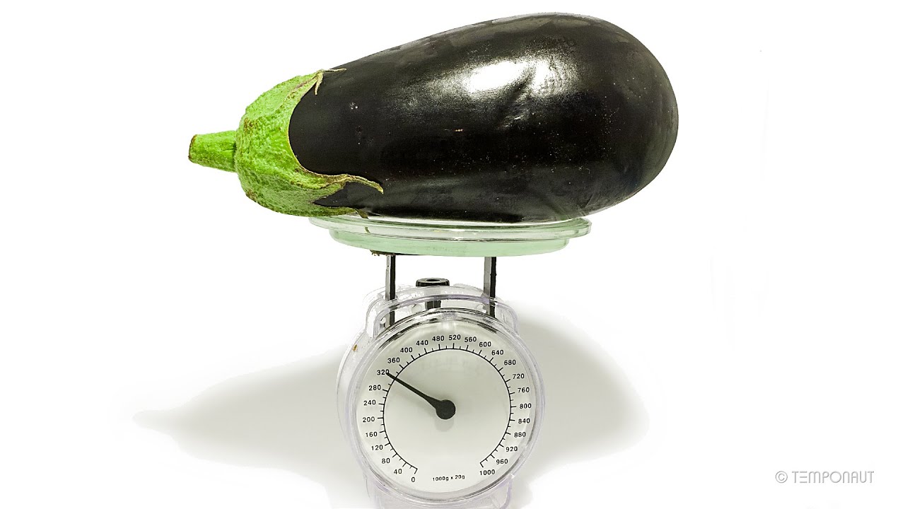 Rotting Eggplant On Scale Time-Lapse