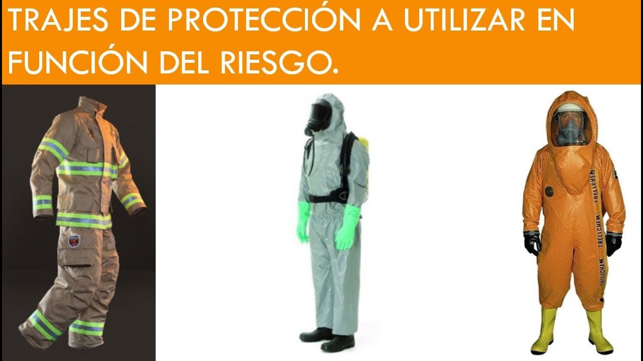 TRAJES DE PROTECCION A UTILIZAR EN FUNCION DEL RIESGO