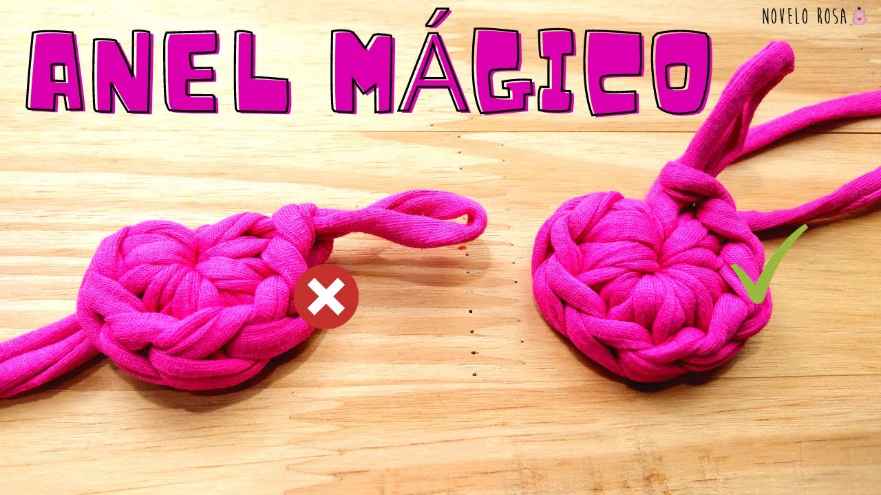 Quantos pontos colocar no ANEL MÁGICO - Veja que simples - Novelo Rosa