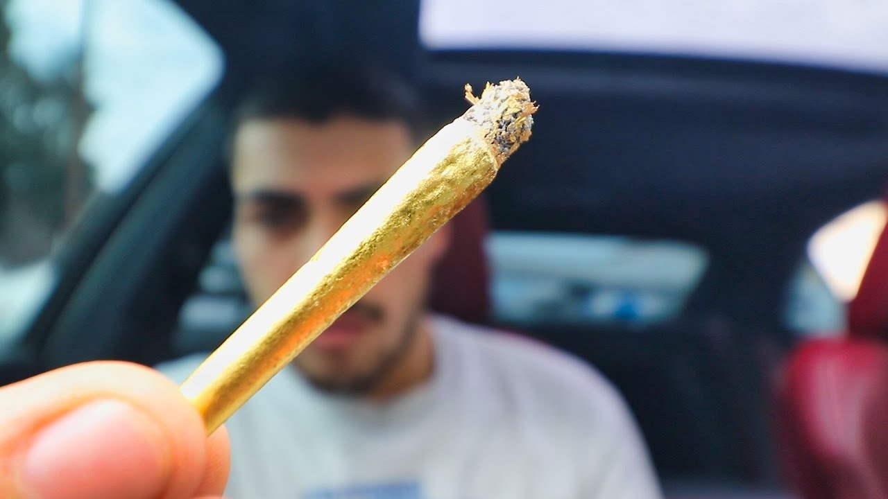Smoking 24k Gold-Covered Cone Joint by Shine