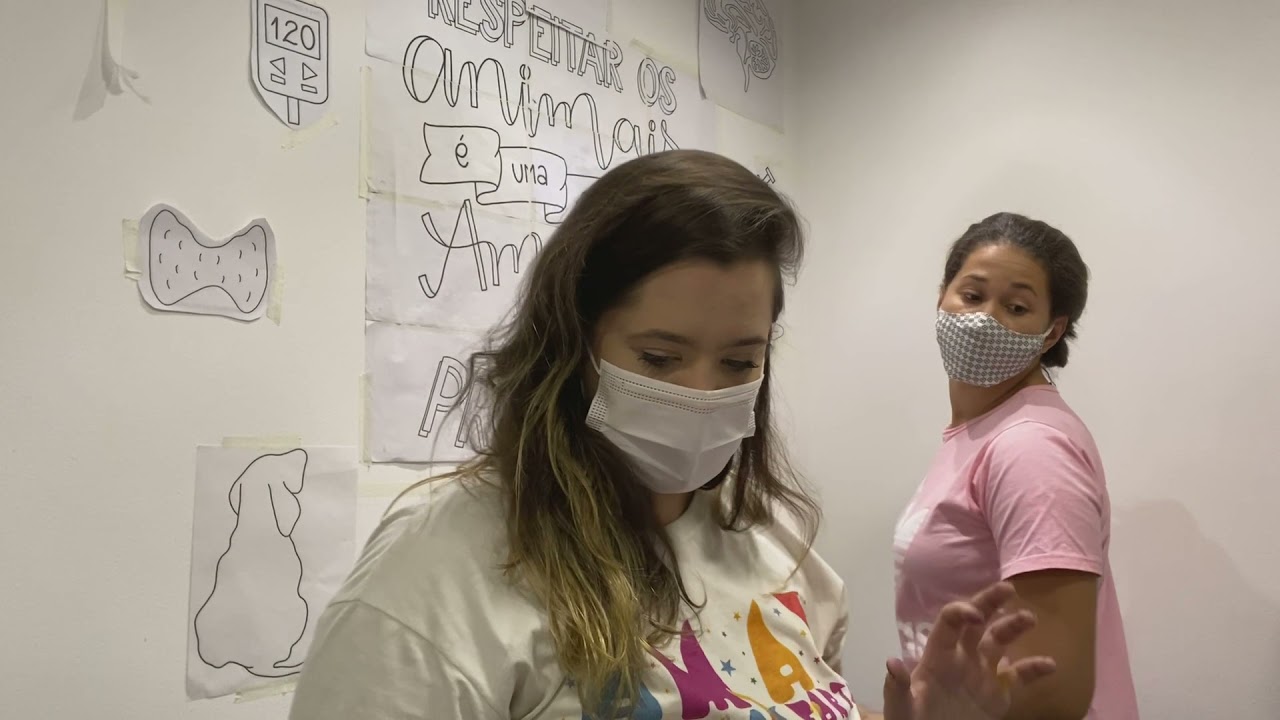 Aula prática decalque de arte em parede