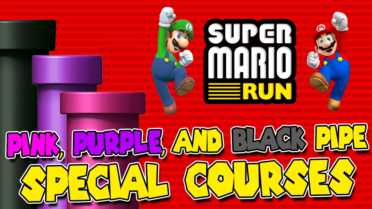 Super Mario Run | Pink, Purple, & Black Pipe SPECIAL COURSES! | All Star Coins
