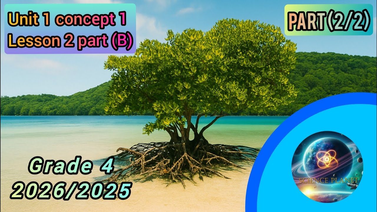 ساينس رابعة ابتدائي 2026 |  Unit one concept 1 Lesson two [part B] part (2/2)