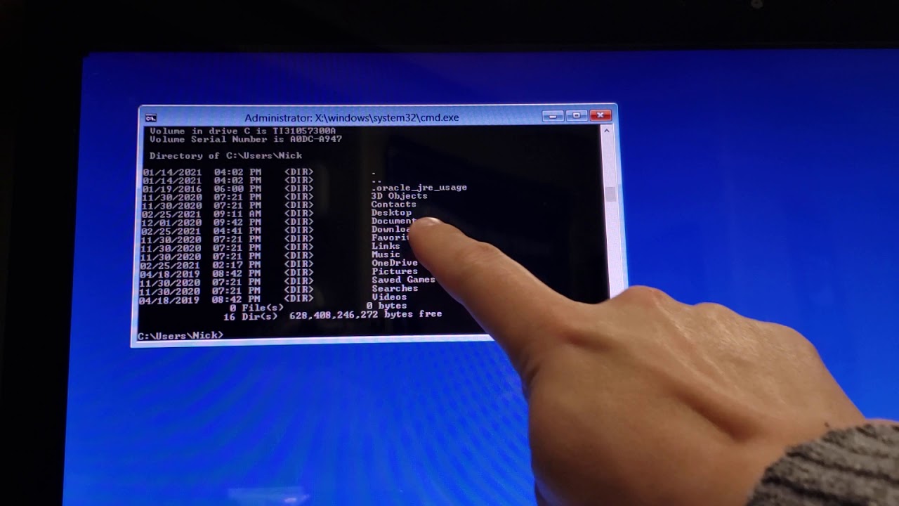 Using the command prompt to copy or recover files from your failing hard drive