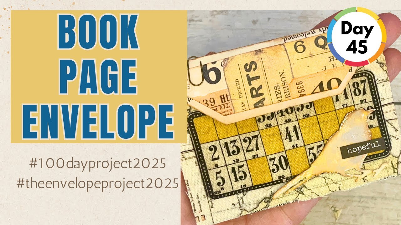 EASY & FUN Book Page Envelopes ✉️ | #theenvelopeproject2025 + #the100dayproject2025