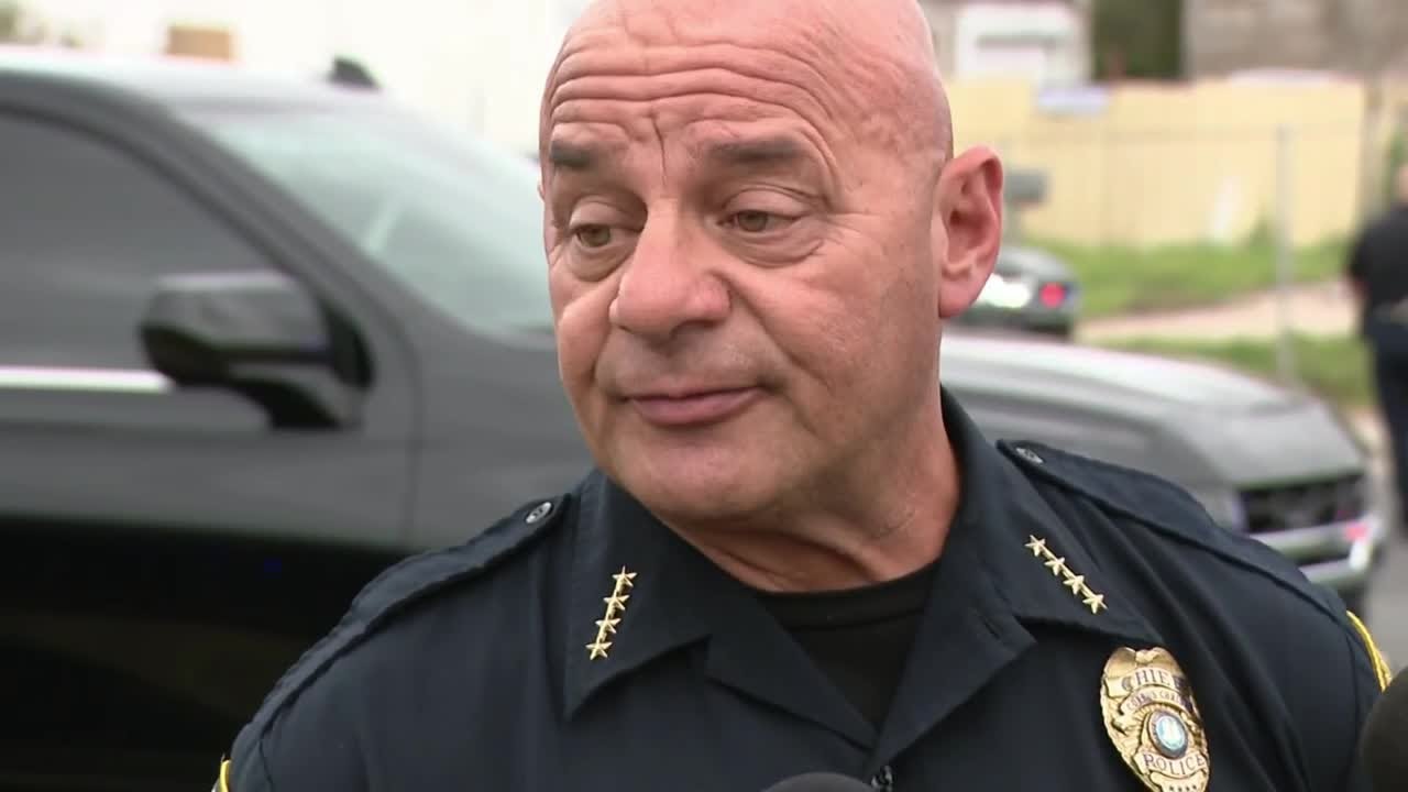 CCPD Chef Mike Markle briefs KRIS 6 with information on Westside shooting