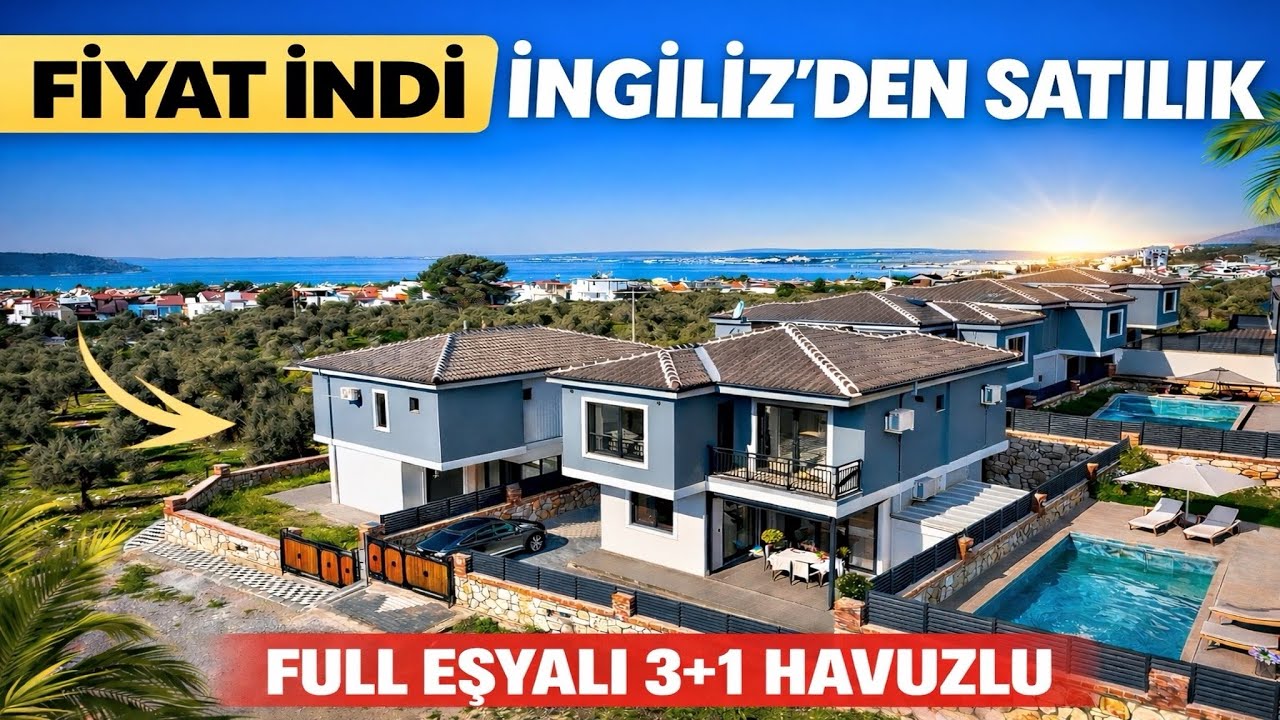FİYAT İNDİRİME GİTTİ İNGİLİZDEN SATILIK FULL EŞYALI KURULU DÜZENLİ ANAHTAR TESLİM 