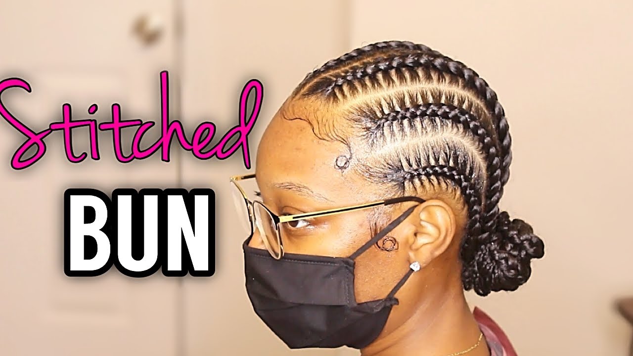 Extremely Detailed ‼️Trending Stitched Braided Bun on natural hair/ Jayda Wayda inspired