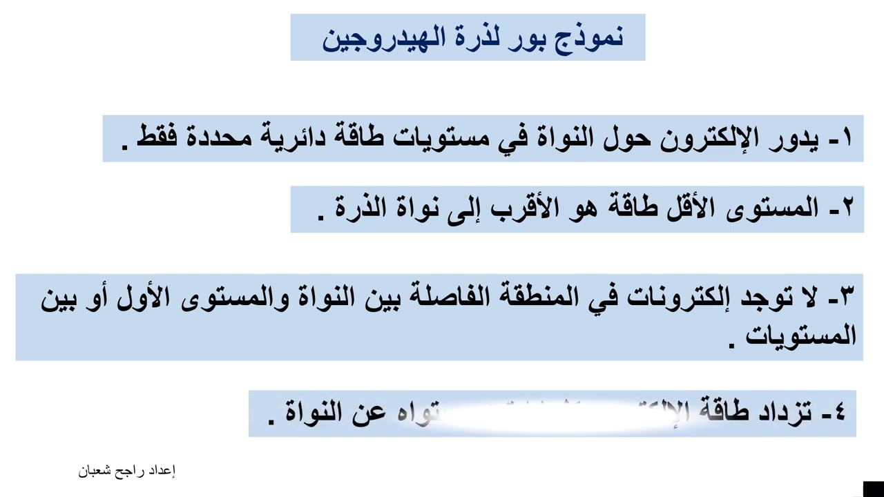 نظرية الكم والذرة الصف 9 عام و 10 متقدم
