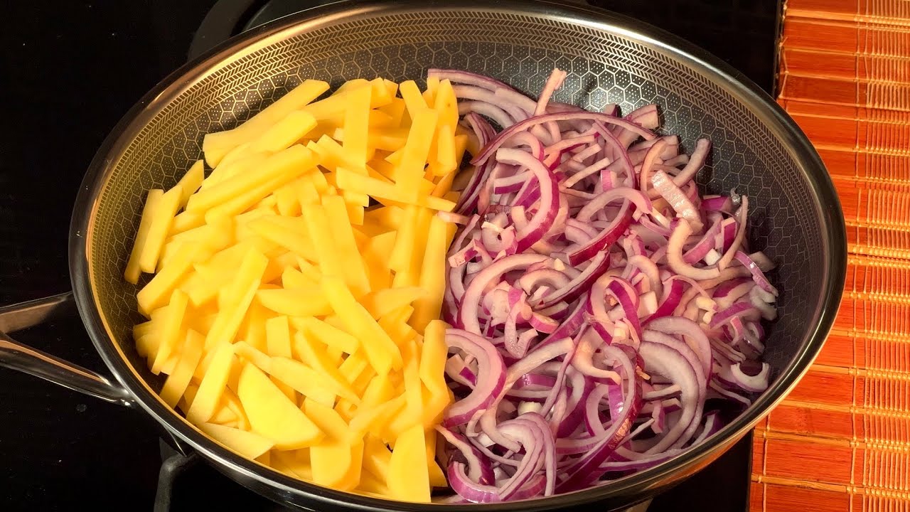 💯Я беру картошку и лук и так обжариваю! Невероятно вкусно и быстро!
