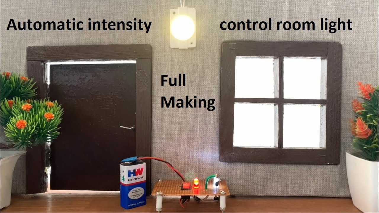 Automatic intensity control room light Using NPN Transistor BC547 Full Making Project-24 #project