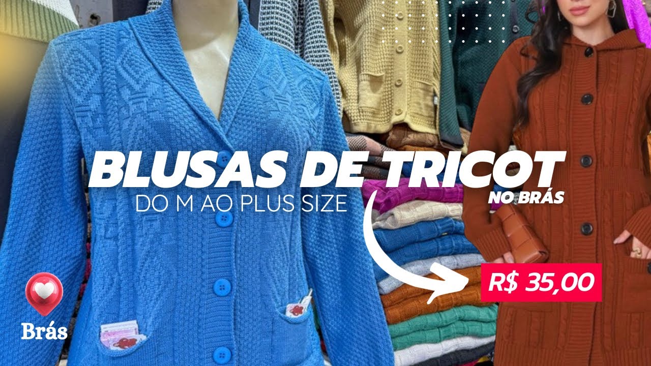 Cardigan Blusas e Casacos de Tric&ocirc; no BR&Aacute;S  - Tamanhos do M ao Plus Size #br&aacute;s #tricot