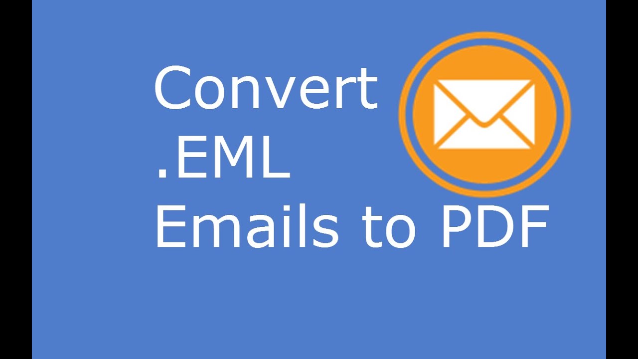 EML to PDF | Convert EML email files into PDF files