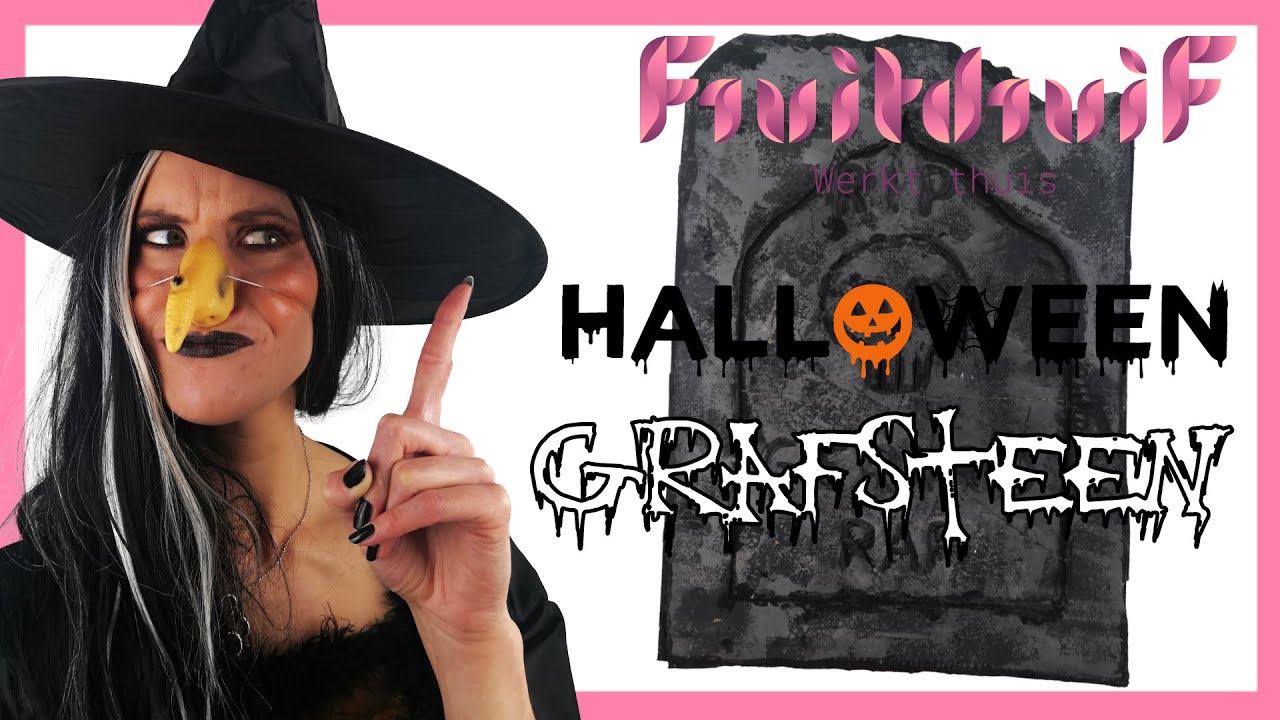 Hoe maak je een Halloween Grafsteen? - SPOOKTOBER - FruitdruiF werkt thuis 31
