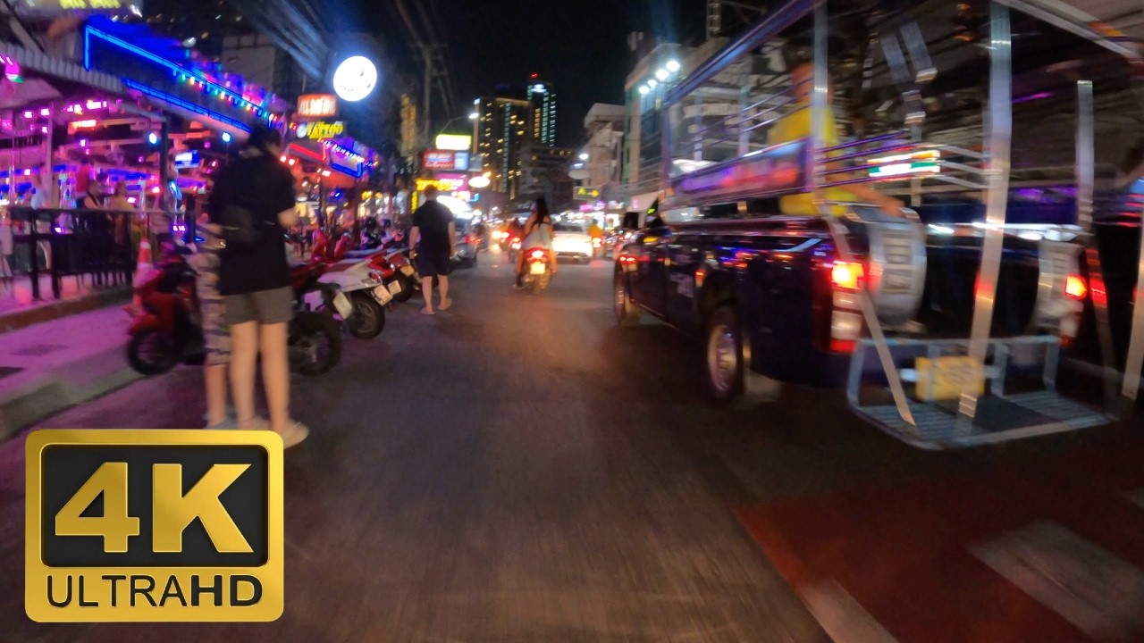 Pattaya Second Road at Night 4K | Thailand Street Drive POV