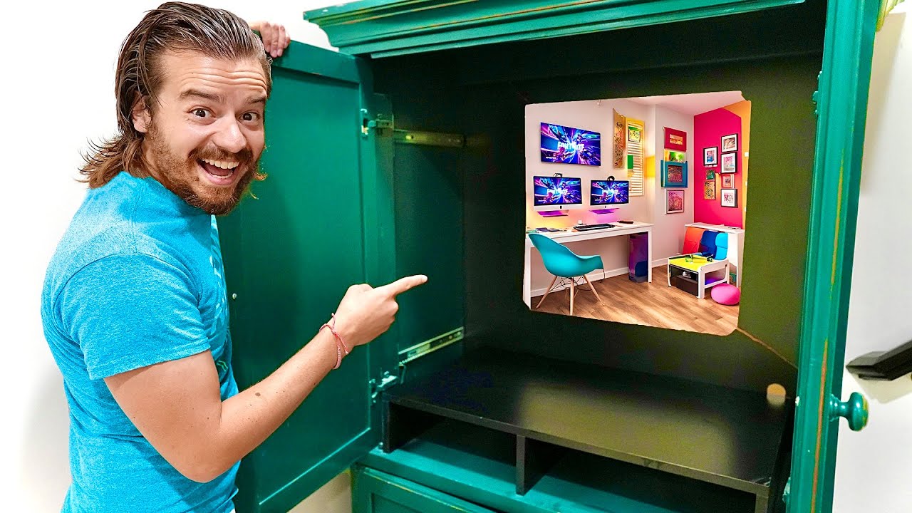 I Built a SECRET ROOM To Hide From My Son!!