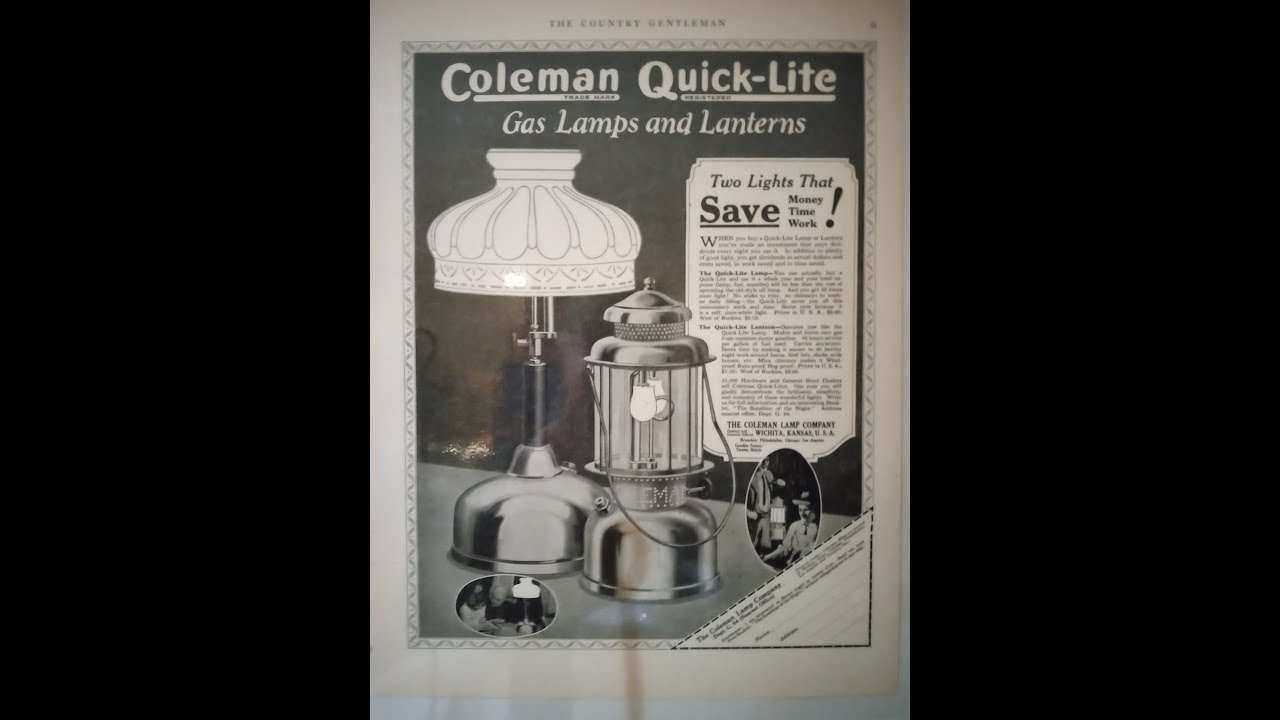 1920's Coleman Quick Lite Lamp