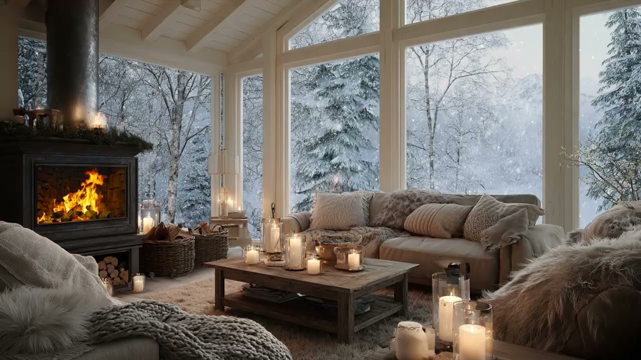 Quiet winter presence fills the room 📖 allowing thoughts to rest and stay warm inside