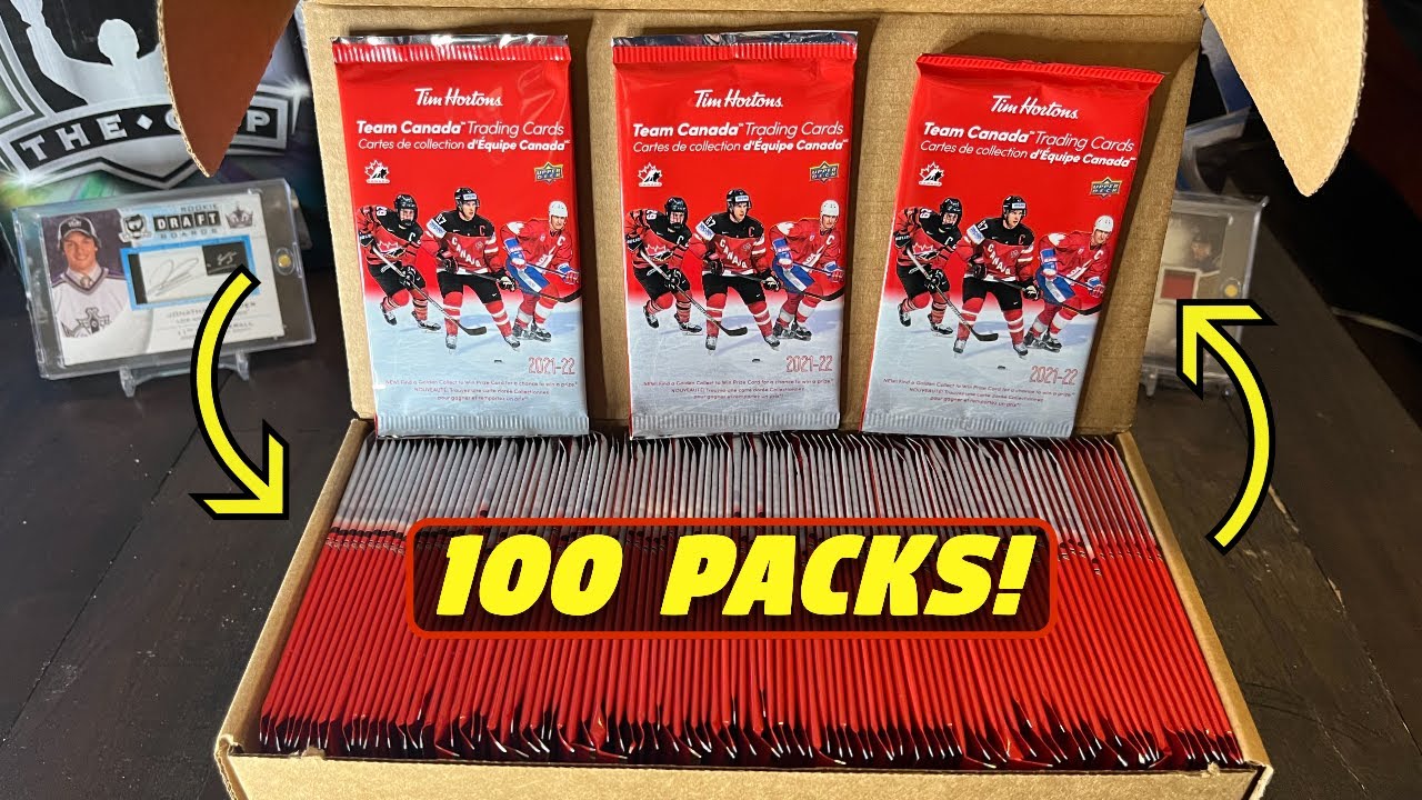 2021-22 Upper Deck Tim Hortons Team Canada Hockey Cards FULL SEALED BOX BREAK (Opening 100 Packs!)