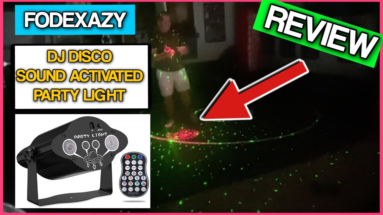 Party Lights DJ Disco Stage Lights, 3 in 1 LED Sound Activated Laser Light Flash Strobe Projector