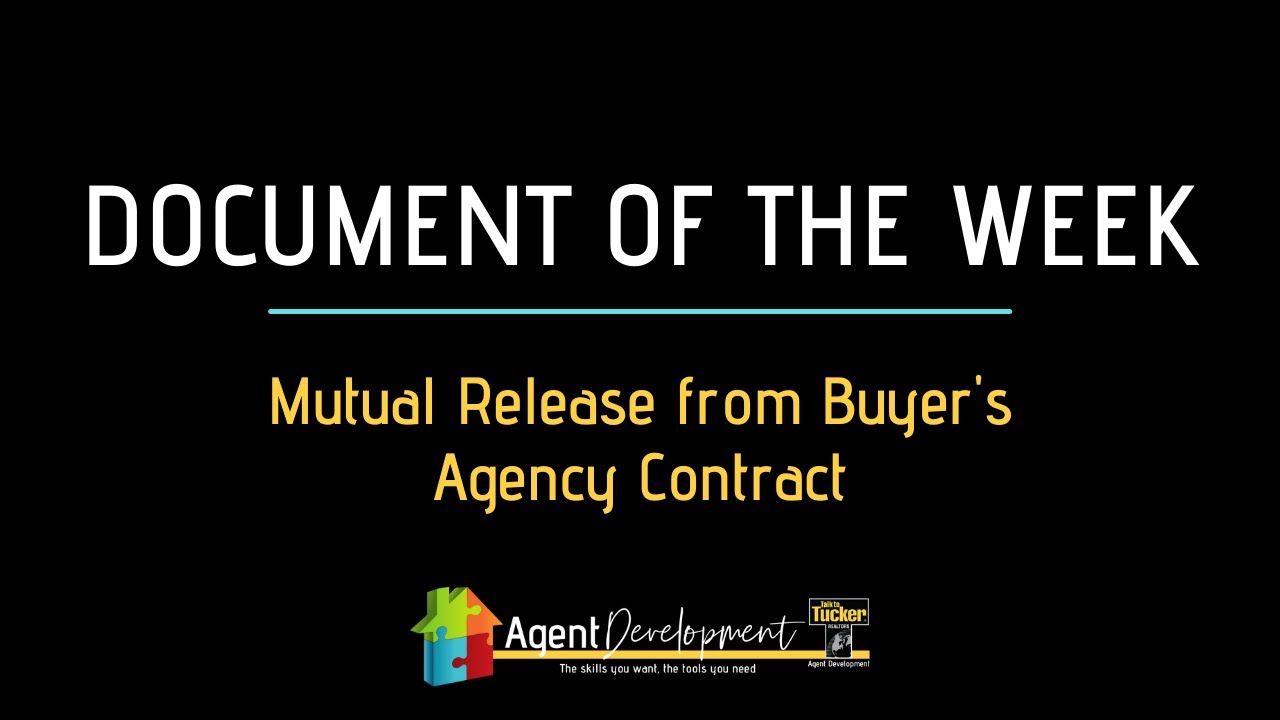 Document of the Week: Mutual Release From Buyer's Agency Contract