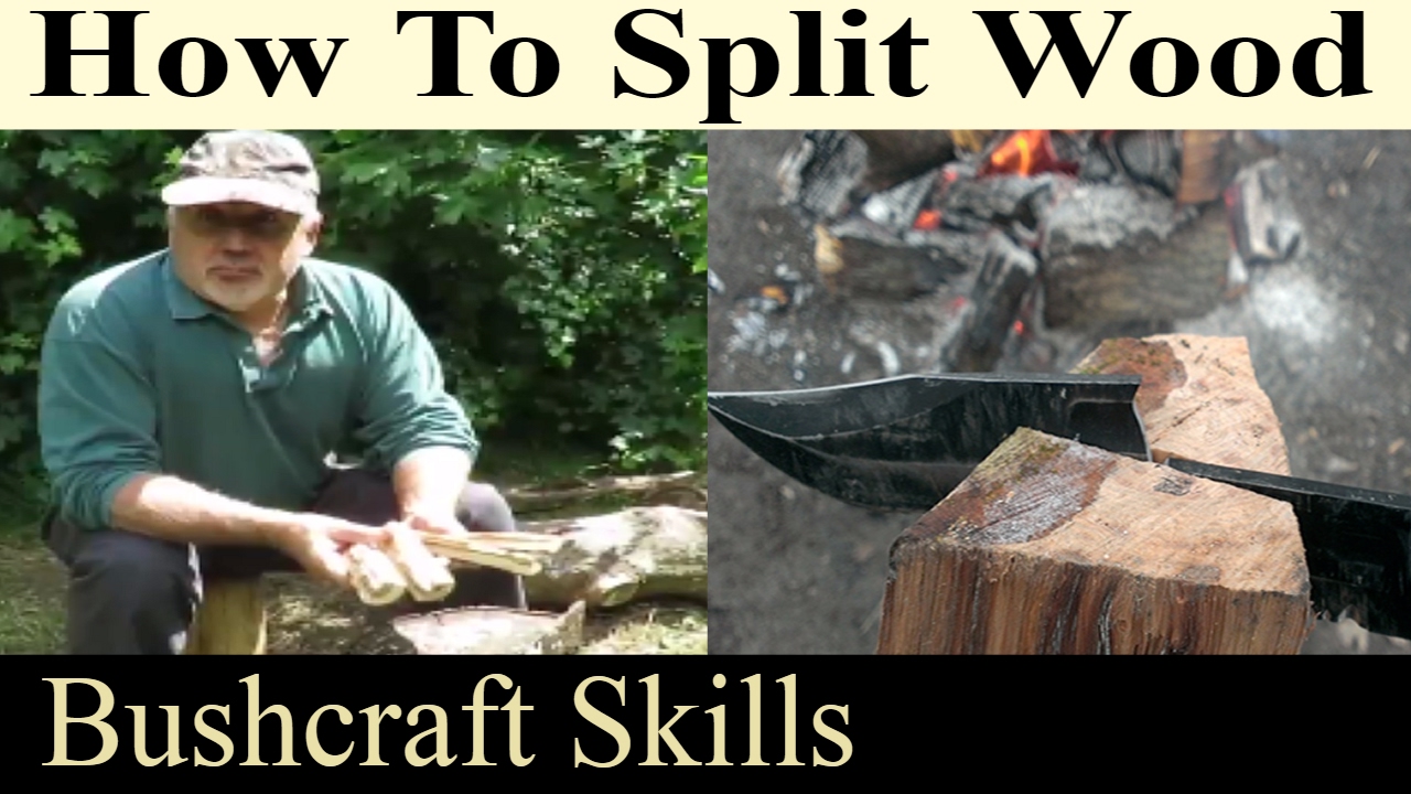 How To Baton And Split Wood Without An Axe Or Knife. Basic Bushcraft Skills For Prepping Or Survival