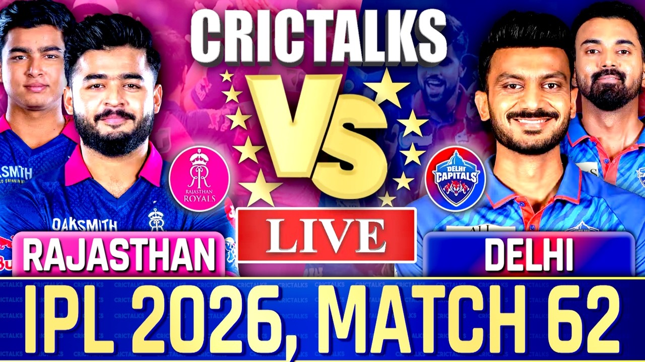🔴 Live: RR vs DC, IPL 2026, Cricket Live Match Today, Live Cricket Score Commentary - 10 Overs