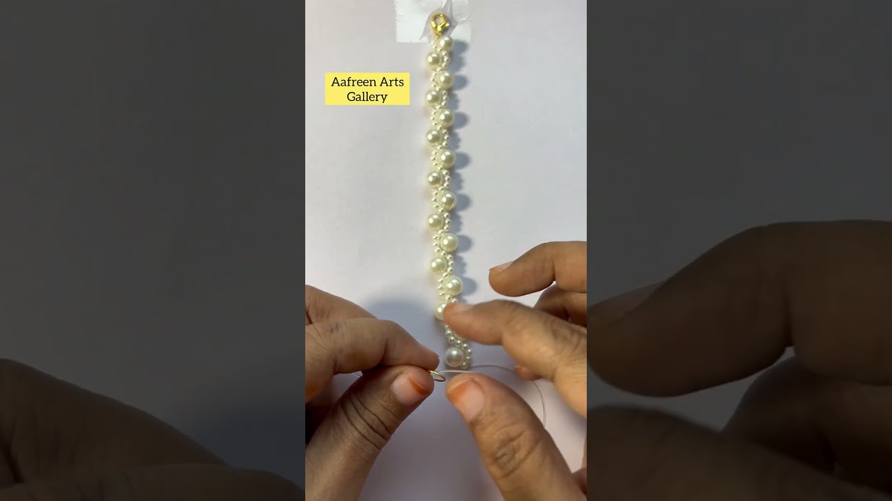 DIY beautiful white beads bracelet 