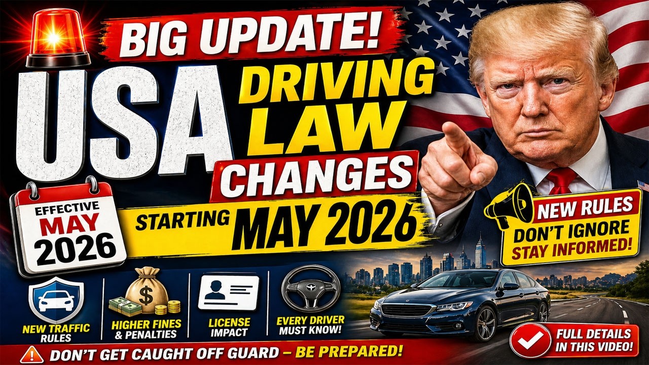 🚨 USA Driving Alert May 2026 | New Traffic Laws Implemented | What Every Driver Must Know