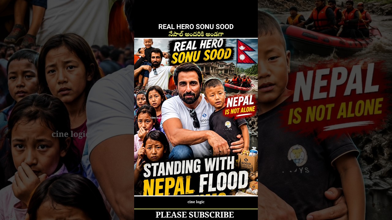 సోను సూద్ real Hero..🔥🥹 || #nepal #nepalflood #trend #sonusood #realhero #emotional #movieupdates