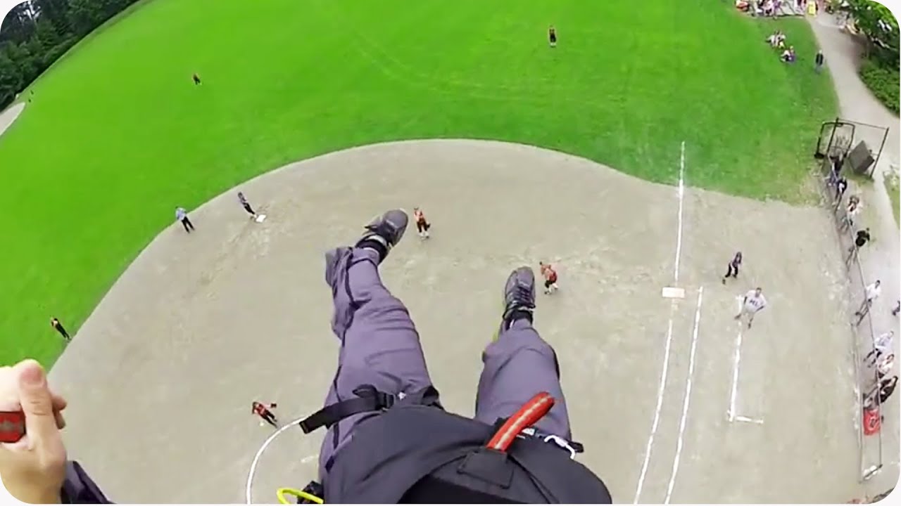 Paramotor CRASHES Baseball Game | Emergency Landing in the Outfield