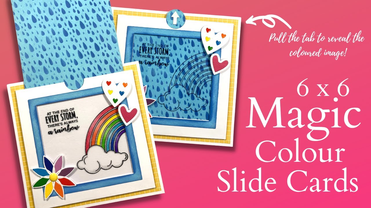 6 x 6 Magic Colour Slide Cards