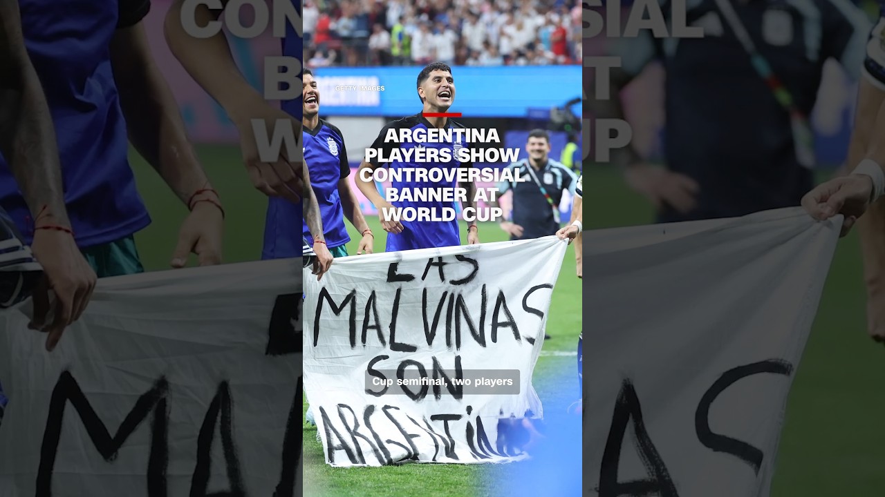 Argentina players show controversial banner at World Cup